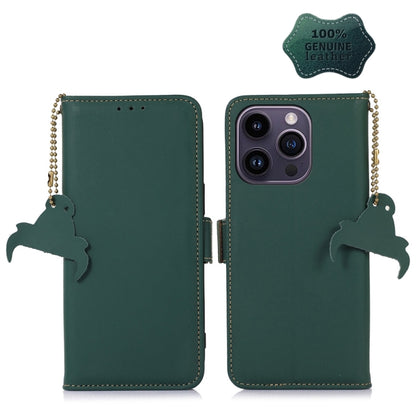 Genuine Leather Magnetic RFID Leather Phone Case, For iPhone 16 Pro Max, For iPhone 16 Pro�������...