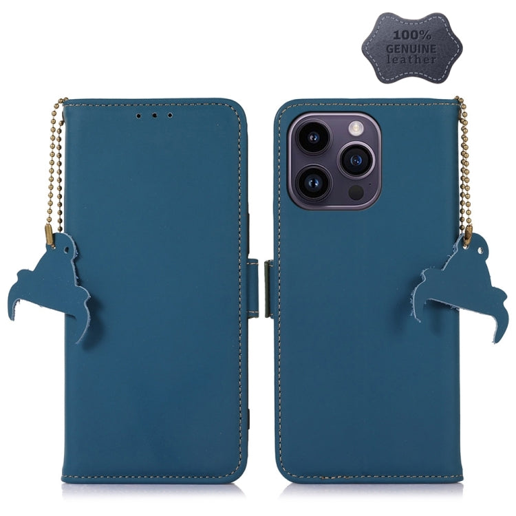 Genuine Leather Magnetic RFID Leather Phone Case, For iPhone 16 Pro Max, For iPhone 16 Pro�������...