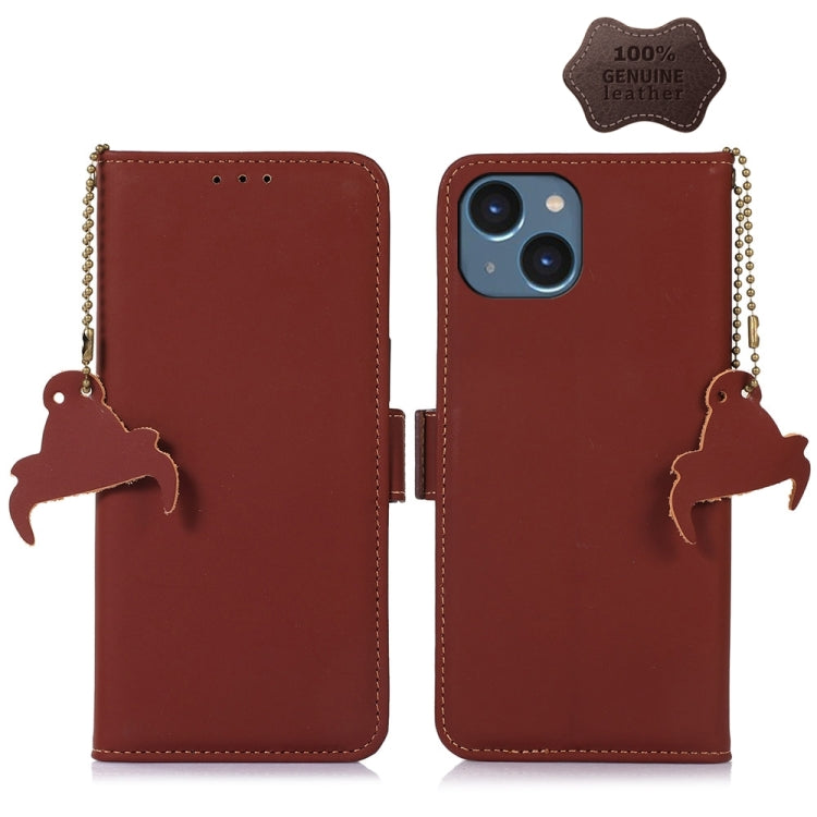Genuine Leather Magnetic RFID Leather Phone Case, For iPhone 16 Pro Max, For iPhone 16 Pro�������...
