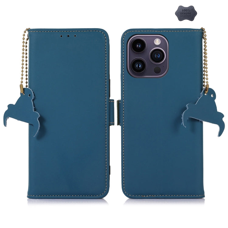 Genuine Leather Magnetic RFID Leather Phone Case, For iPhone 16 Pro Max, For iPhone 16 Pro�������...