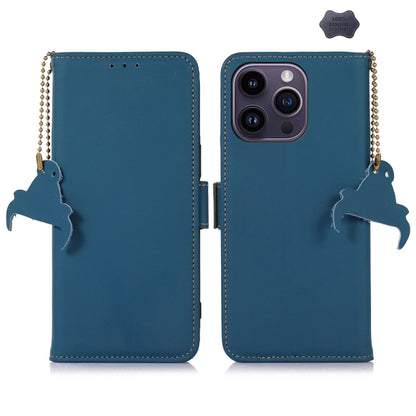 Genuine Leather Magnetic RFID Leather Phone Case, For iPhone 16 Pro Max, For iPhone 16 Pro�������...