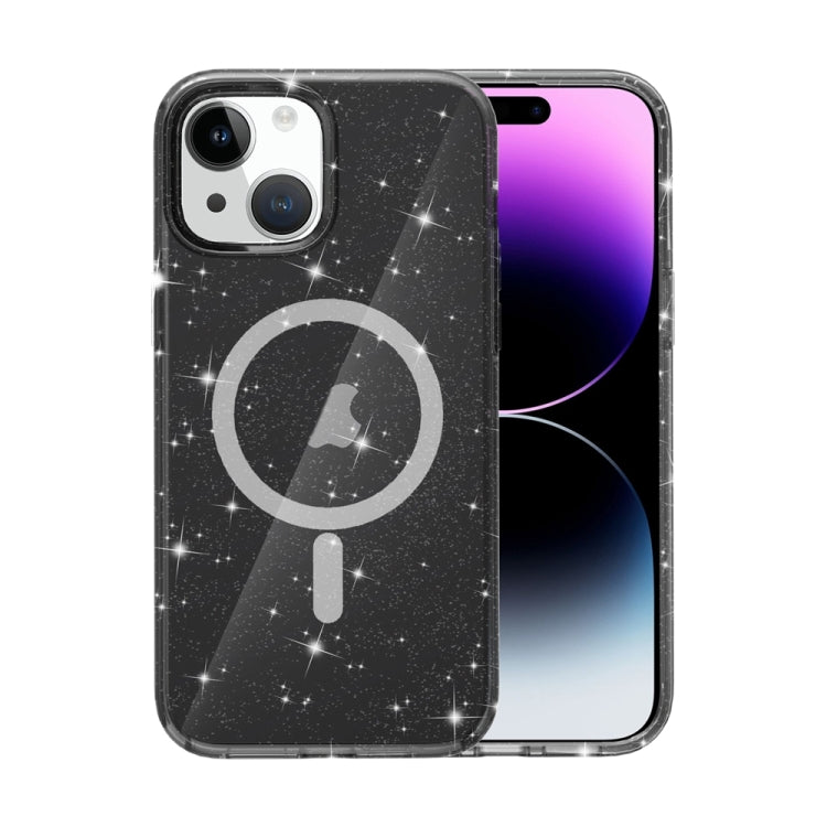 Terminator Style Glitter Powder MagSafe Magnetic Phone Case, For iPhone 16e, For iPhone 16 Pro Ma...