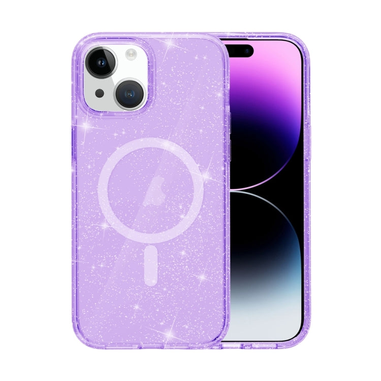 Terminator Style Glitter Powder MagSafe Magnetic Phone Case, For iPhone 16e, For iPhone 16 Pro Ma...