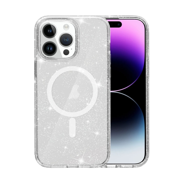 Terminator Style Glitter Powder MagSafe Magnetic Phone Case, For iPhone 16e, For iPhone 16 Pro Ma...
