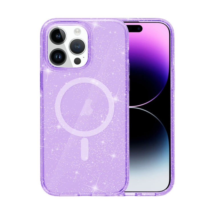 Terminator Style Glitter Powder MagSafe Magnetic Phone Case, For iPhone 16e, For iPhone 16 Pro Ma...