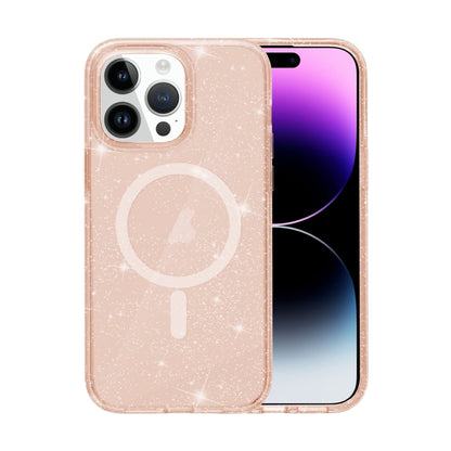 Terminator Style Glitter Powder MagSafe Magnetic Phone Case, For iPhone 16e, For iPhone 16 Pro Ma...