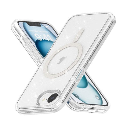 Terminator Style Glitter Powder MagSafe Magnetic Phone Case, For iPhone 16e, For iPhone 16 Pro Ma...