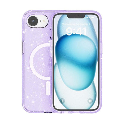 Terminator Style Glitter Powder MagSafe Magnetic Phone Case, For iPhone 16e, For iPhone 16 Pro Ma...