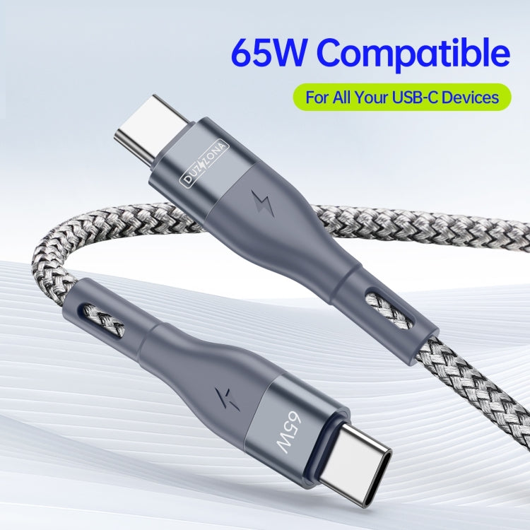 DUZZONA A2 PD 65W USB-C / Type-C to Type-C Fast Charging Data Cable, 2m Type-C to Type-C���������...