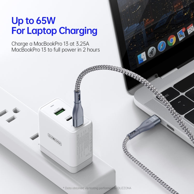DUZZONA A2 PD 65W USB-C / Type-C to Type-C Fast Charging Data Cable, 2m Type-C to Type-C���������...
