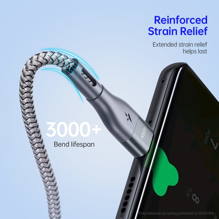 DUZZONA A2 PD 65W USB-C / Type-C to Type-C Fast Charging Data Cable, 2m Type-C to Type-C���������...