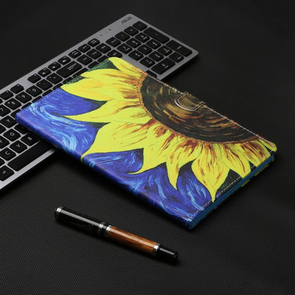 Colored Drawing Stitching Horizontal Flip Leather Case, with Holder & Card Slots