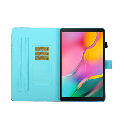 Colored Drawing Stitching Horizontal Flip Leather Case, with Holder & Card Slots
