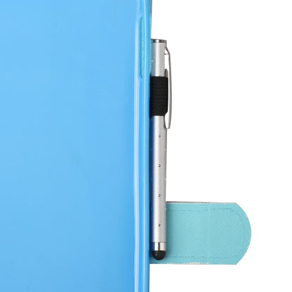 Colored Drawing Stitching Horizontal Flip Leather Case, with Holder & Card Slots