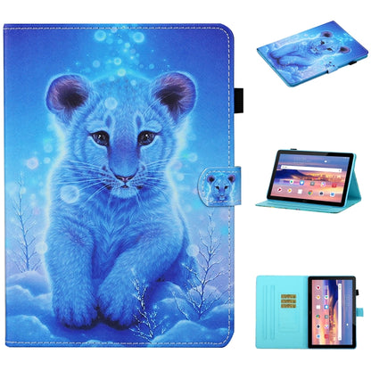 Colored Drawing Stitching Horizontal Flip Leather Case, with Holder & Card Slots