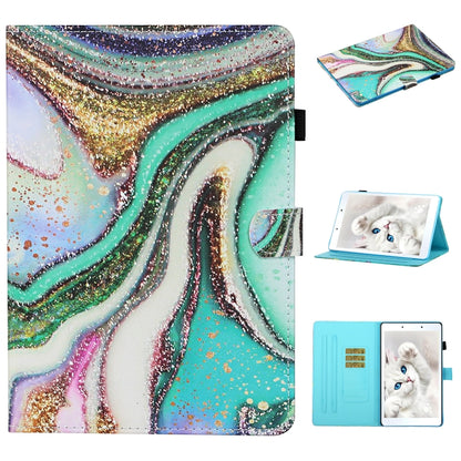 Colored Drawing Stitching Horizontal Flip Leather Case, with Holder & Card Slots