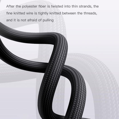 TOTU CB-8-L 12W USB to 8 Pin Transparent Braided Data Cable, Length: 1.5m, CB-8-L