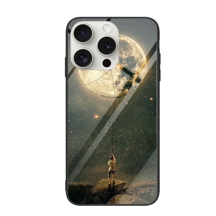 Colorful Painted Glass Phone Case, For iPhone 16 Pro Max, For iPhone 16 Pro, For iPhone 16 Plus��...