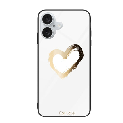 Colorful Painted Glass Phone Case, For iPhone 16 Pro Max, For iPhone 16 Pro, For iPhone 16 Plus��...