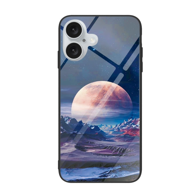 Colorful Painted Glass Phone Case, For iPhone 16 Pro Max, For iPhone 16 Pro, For iPhone 16 Plus��...
