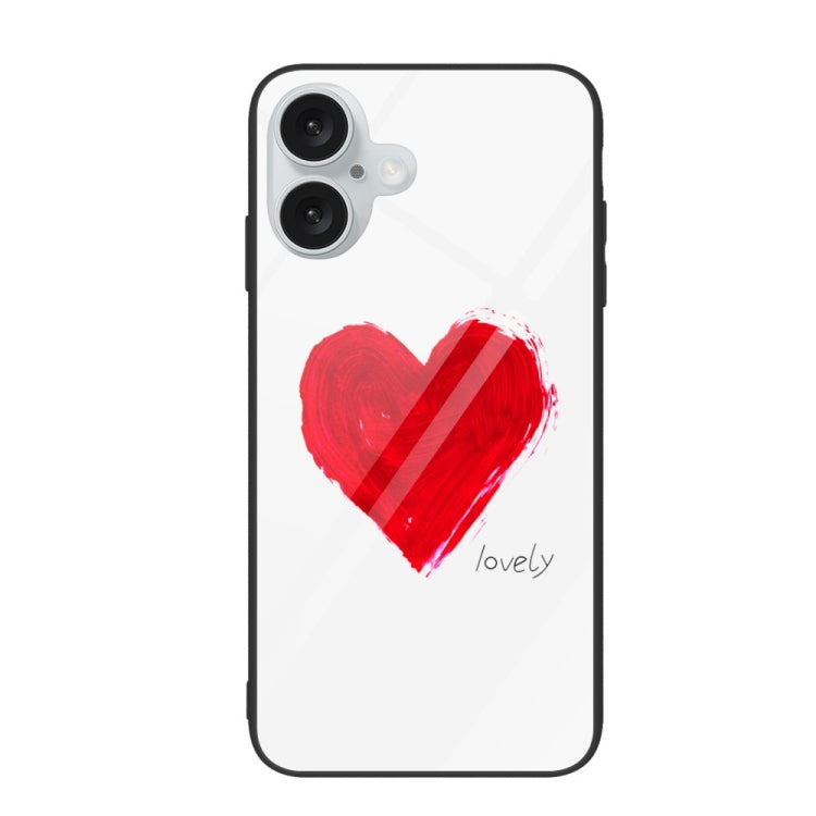 Colorful Painted Glass Phone Case, For iPhone 16 Pro Max, For iPhone 16 Pro, For iPhone 16 Plus��...