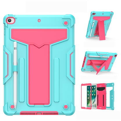 T-shaped Bracket Contrast Color Shockproof PC + Silicone Flat Protective Case��������������������...