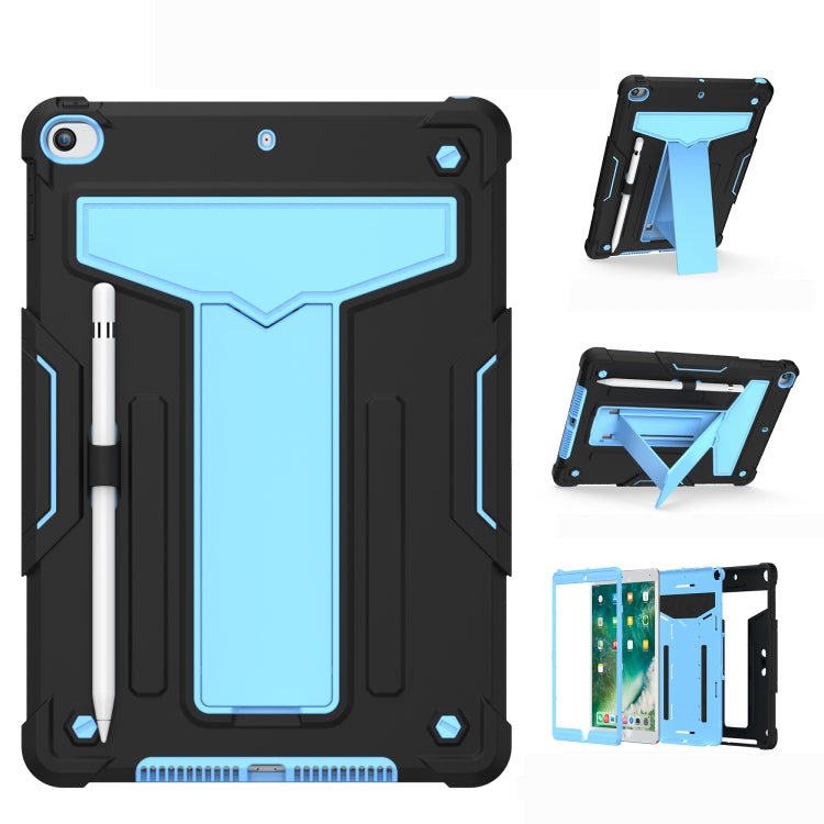 T-shaped Bracket Contrast Color Shockproof PC + Silicone Flat Protective Case��������������������...