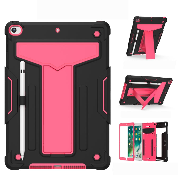 T-shaped Bracket Contrast Color Shockproof PC + Silicone Flat Protective Case��������������������...