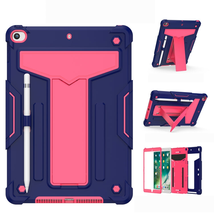 T-shaped Bracket Contrast Color Shockproof PC + Silicone Flat Protective Case��������������������...