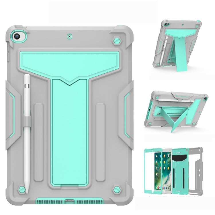 T-shaped Bracket Contrast Color Shockproof PC + Silicone Flat Protective Case��������������������...