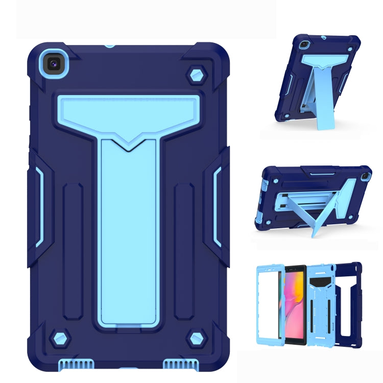 T-shaped Bracket Contrast Color Shockproof PC + Silicone Flat Protective Case��������������������...