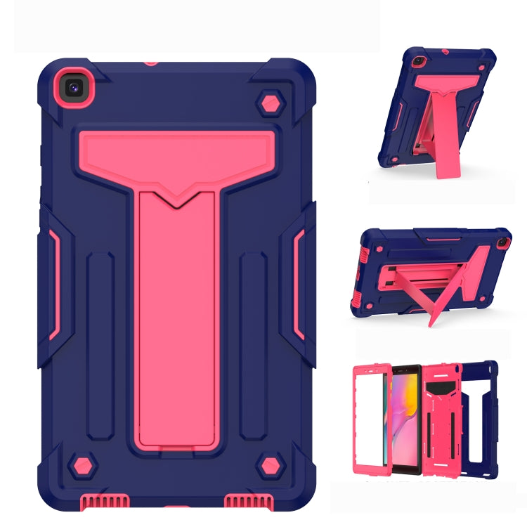 T-shaped Bracket Contrast Color Shockproof PC + Silicone Flat Protective Case��������������������...