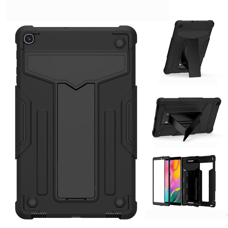 T-shaped Bracket Contrast Color Shockproof PC + Silicone Flat Protective Case��������������������...