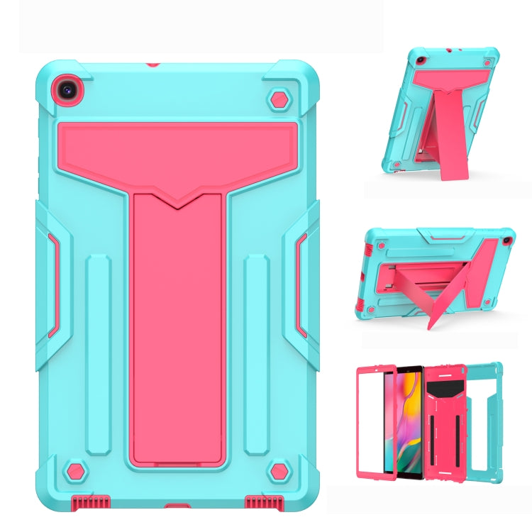 T-shaped Bracket Contrast Color Shockproof PC + Silicone Flat Protective Case��������������������...