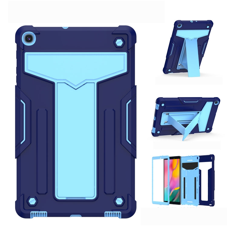 T-shaped Bracket Contrast Color Shockproof PC + Silicone Flat Protective Case��������������������...