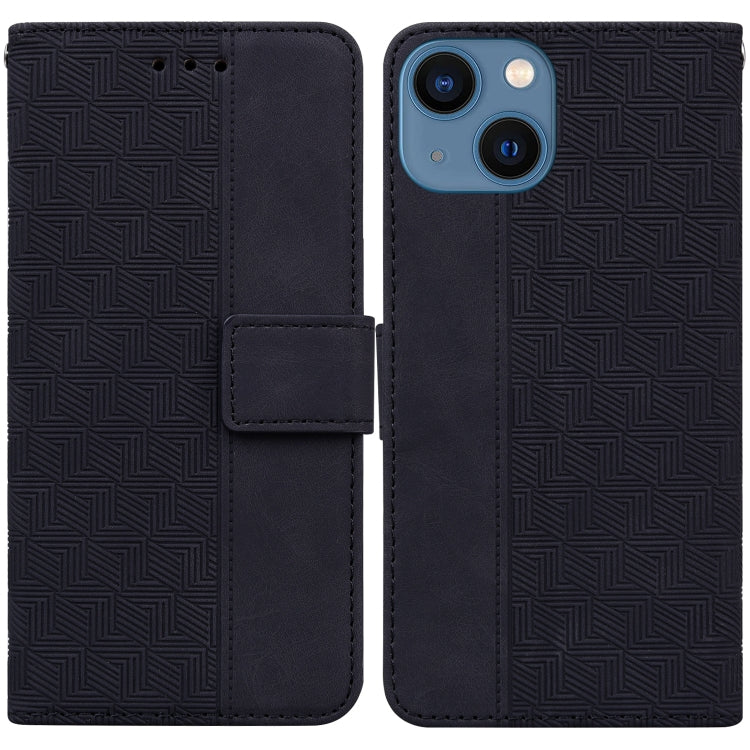 Geometric Embossed Leather Phone Case