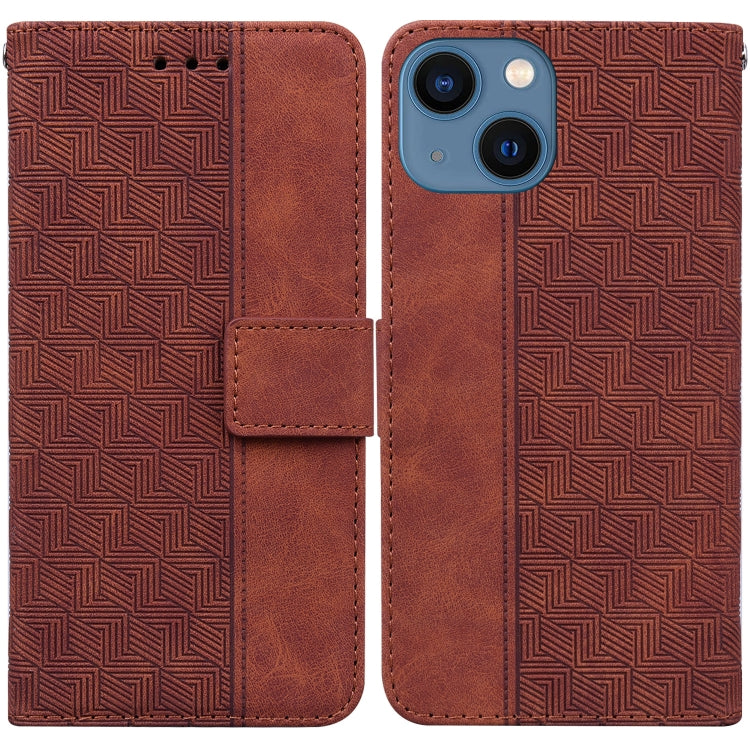 Geometric Embossed Leather Phone Case