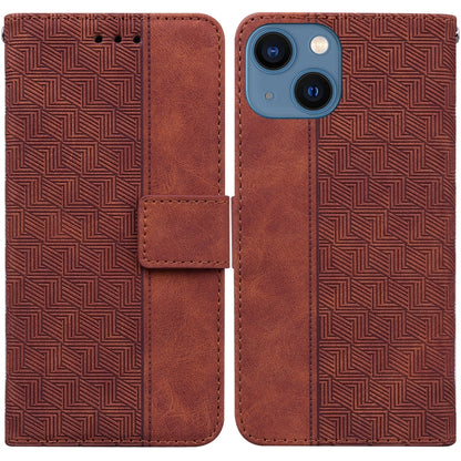 Geometric Embossed Leather Phone Case