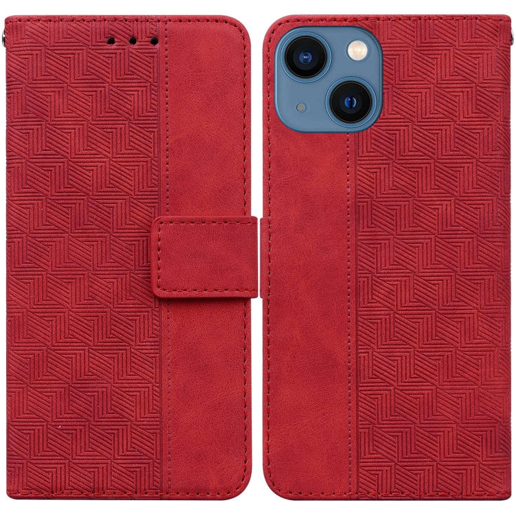Geometric Embossed Leather Phone Case