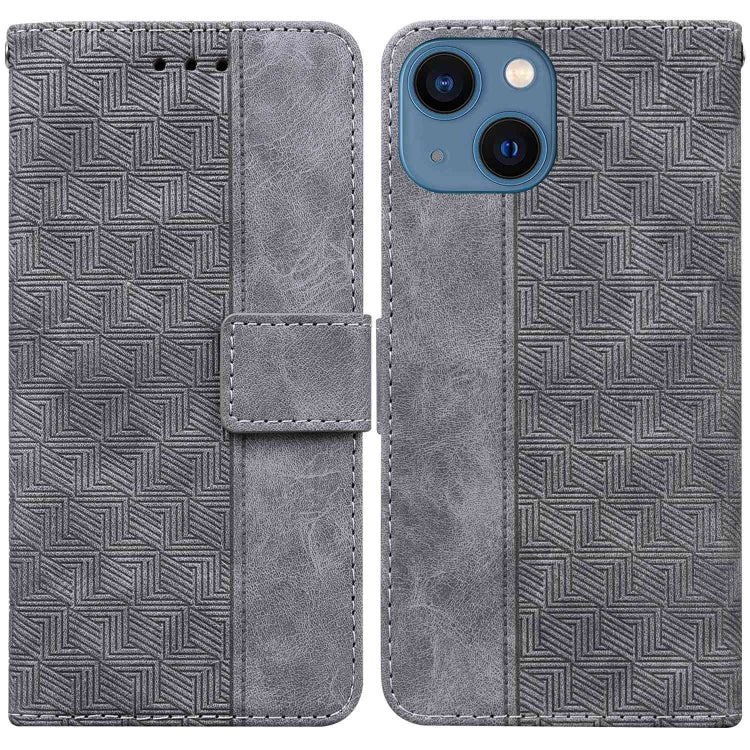 Geometric Embossed Leather Phone Case