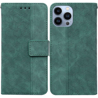 Geometric Embossed Leather Phone Case
