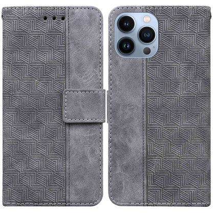 Geometric Embossed Leather Phone Case