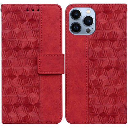 Geometric Embossed Leather Phone Case
