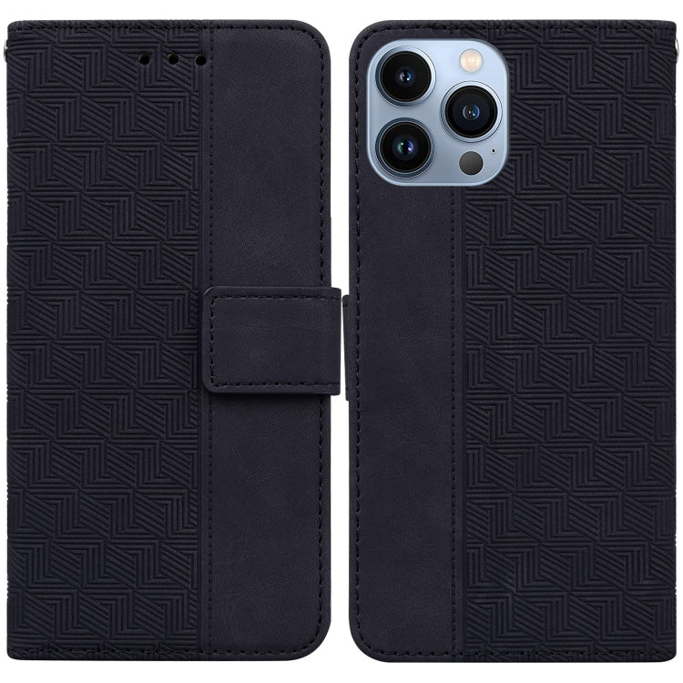 Geometric Embossed Leather Phone Case
