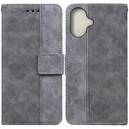 Geometric Embossed Leather Phone Case