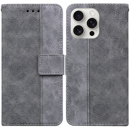 Geometric Embossed Leather Phone Case