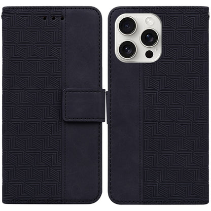 Geometric Embossed Leather Phone Case