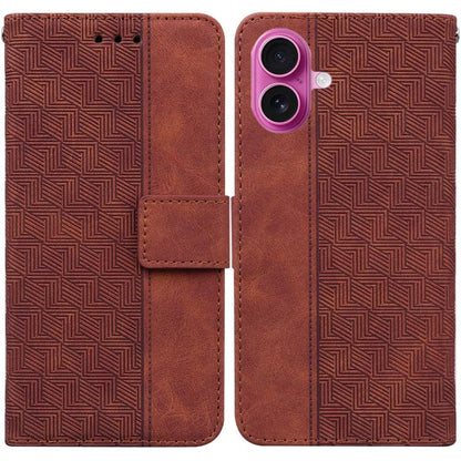 Geometric Embossed Leather Phone Case