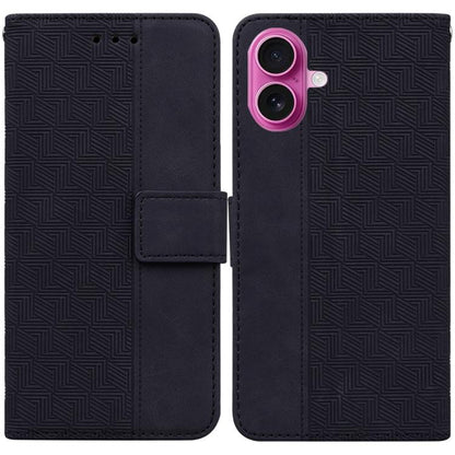 Geometric Embossed Leather Phone Case