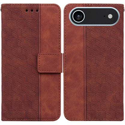 Geometric Embossed Leather Phone Case